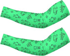 Thumb Hole Ice Silk Arm Sleeves, Cooling UV Protection for Men Women Running Cycling Football