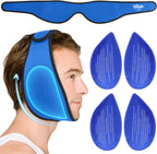 Hilph Face Ice Pack Wisdom Teech Ice Pack Head Wrap for Facial Oral Surgery Pain Relief for TMJ, Jaw Ice Wrap with 4 Hot Cold Gel Packs Reusable for Tooth Extraction & Teeth Removed, Tonsil Blue