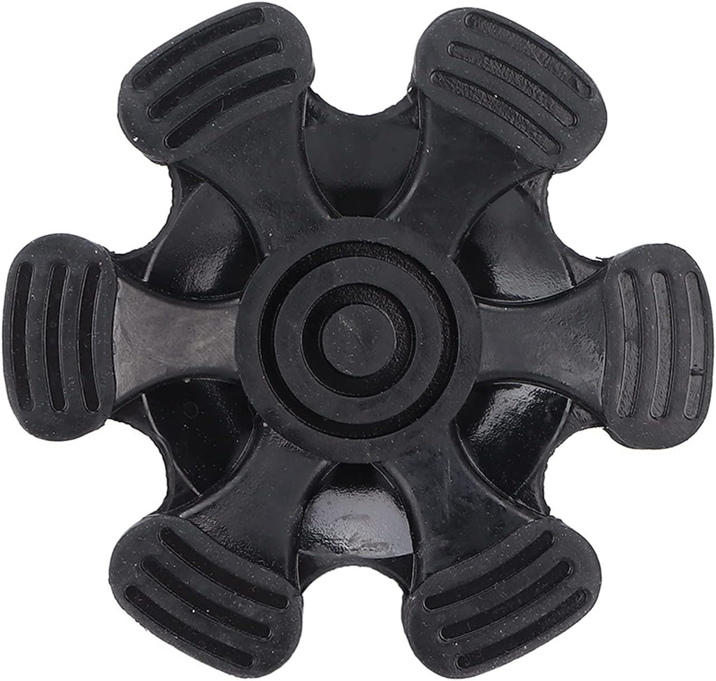 ZJchao Walking Stick Tips, 22mm, 6 Pillar Design, Anti-Slip, Fatigue Reducing, Wide Compatibility Silicone, Silver