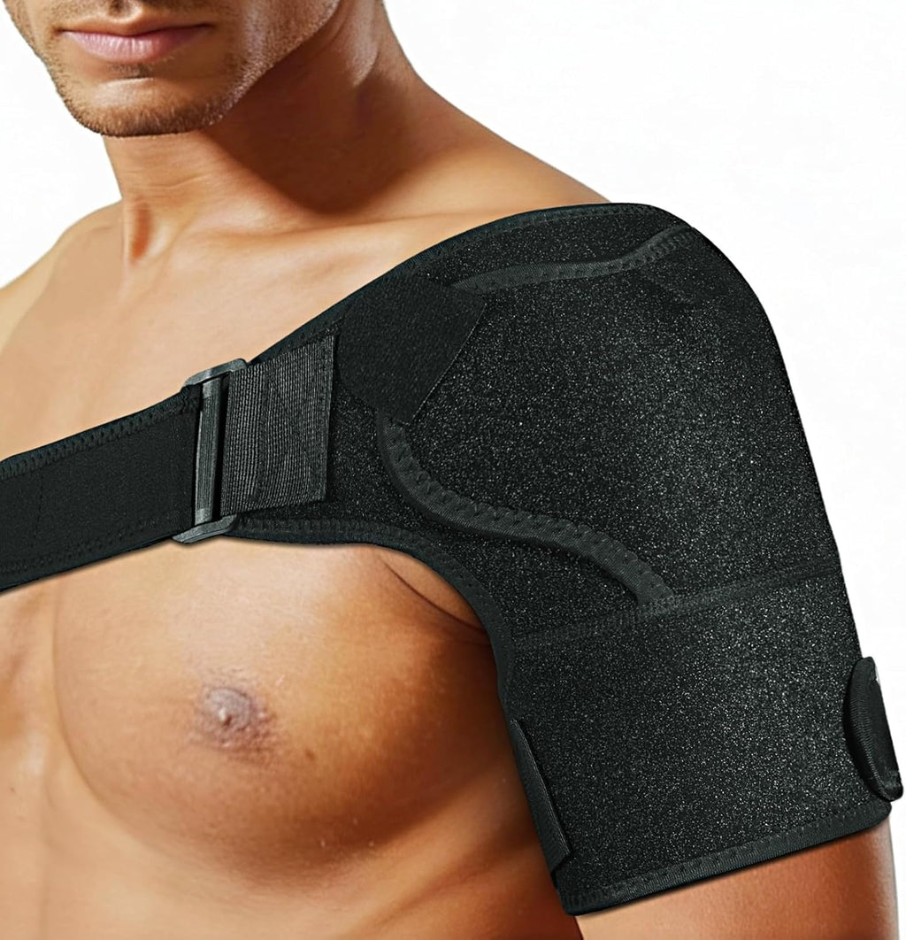 Shoulder Brace for Men and Women for Torn Rotator Cuff,Arm Sling Shoulder Immobilizer,Shoulders Compression Sleeve and Support For Pain Relief (1, Black)