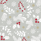 IHR Ideal Home Range Party Napkins Disposable 3-Ply Paper Lunch Napkin Pack, 6.5" x 6.5", Grey Winter, 20-Count