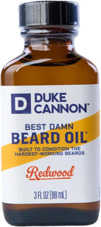 Duke Cannon Best Beard Oil – 3 oz – Softens & Tames Unruly Beards, Reduces Frizz, Cedar Scent, Long-Lasting Natural Ingredients for Daily Grooming