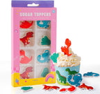 Dinosaur Icing Decorations Edible Cake Decoration Royal Dino Icing Decorations for Cakes Cupcake Cookies Cake Decorating - baby Shower Gender Reveal Kids Baking Birthday Party Treats (8 Count)