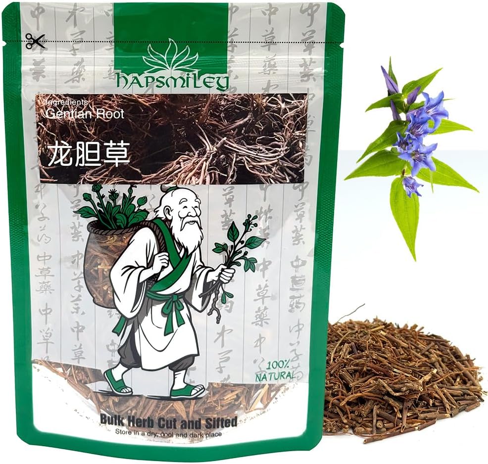 Dried Gentian Root - (Gentiana scabra/Long Dan Cao/龙胆草) 2Oz (60g) | Pure Herbal Raw Material