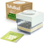 TofuBud Tofu Press - Presser for Firm or Extra Firm Tofu - Dishwasher Safe with Water Drainer - Made from Durable Sustainable Materials - Perfect for Vegan Cooking - Healthy Recipes Cookbook Included
