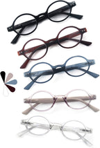 MODFANS Reading Glasses 2.5 for Men and Women 5 Pack Stylish Readers Flexible Spring Hinge Lightweight Ladies Cheaters Suitable Wear well-5 Pouch with 1 Soft Cloth