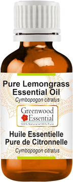 Greenwood Essential Pure Lemongrass Essential Oil (Cymbopogon citratus) Steam Distilled 100ml (3.38 oz)
