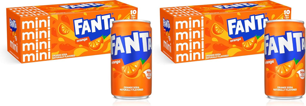 Fanta Orange Soda Fruit Flavored Soft Drink, 7.5 fl oz, 20 Pack