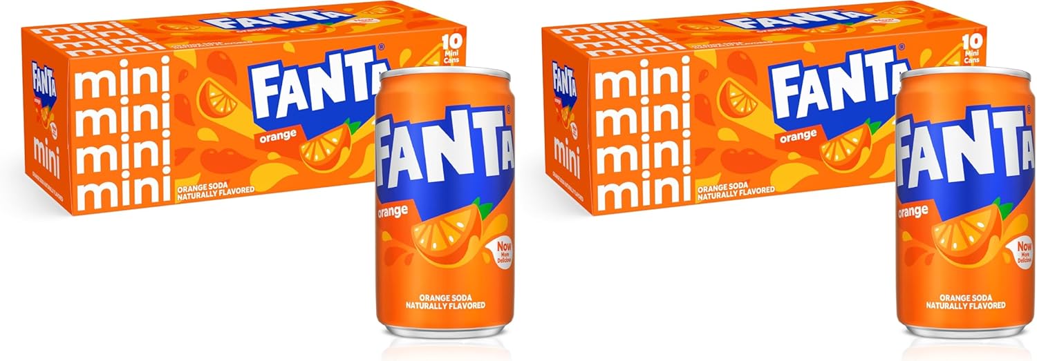 Fanta Orange Soda Fruit Flavored Soft Drink, 7.5 fl oz, 20 Pack