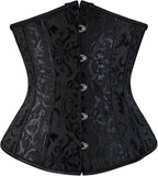 Zhitunemi Halloween Costumes Woman 2025: Black Underbust Corset Top for Women Pirate Costume - Corsets for Pirate Theme Party