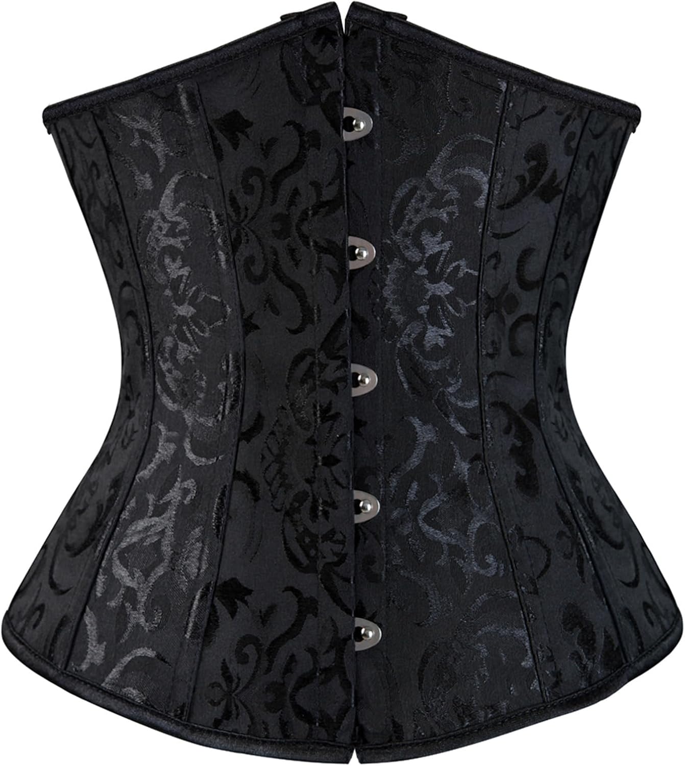 Zhitunemi Halloween Costumes Woman 2025: Black Underbust Corset Top for Women Pirate Costume - Corsets for Pirate Theme Party