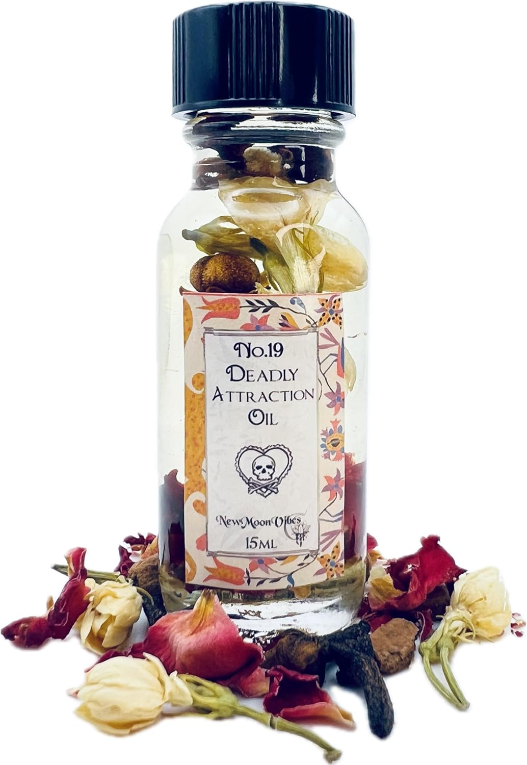 Deadly Attraction Oil by New Moon Vibes - Attract Love Power Seduction Lover Lust Sex Romance Spells Rituals Conjure - Handmade with Essential Oils & Herbs - Wicca Pagan Hoodoo Magick