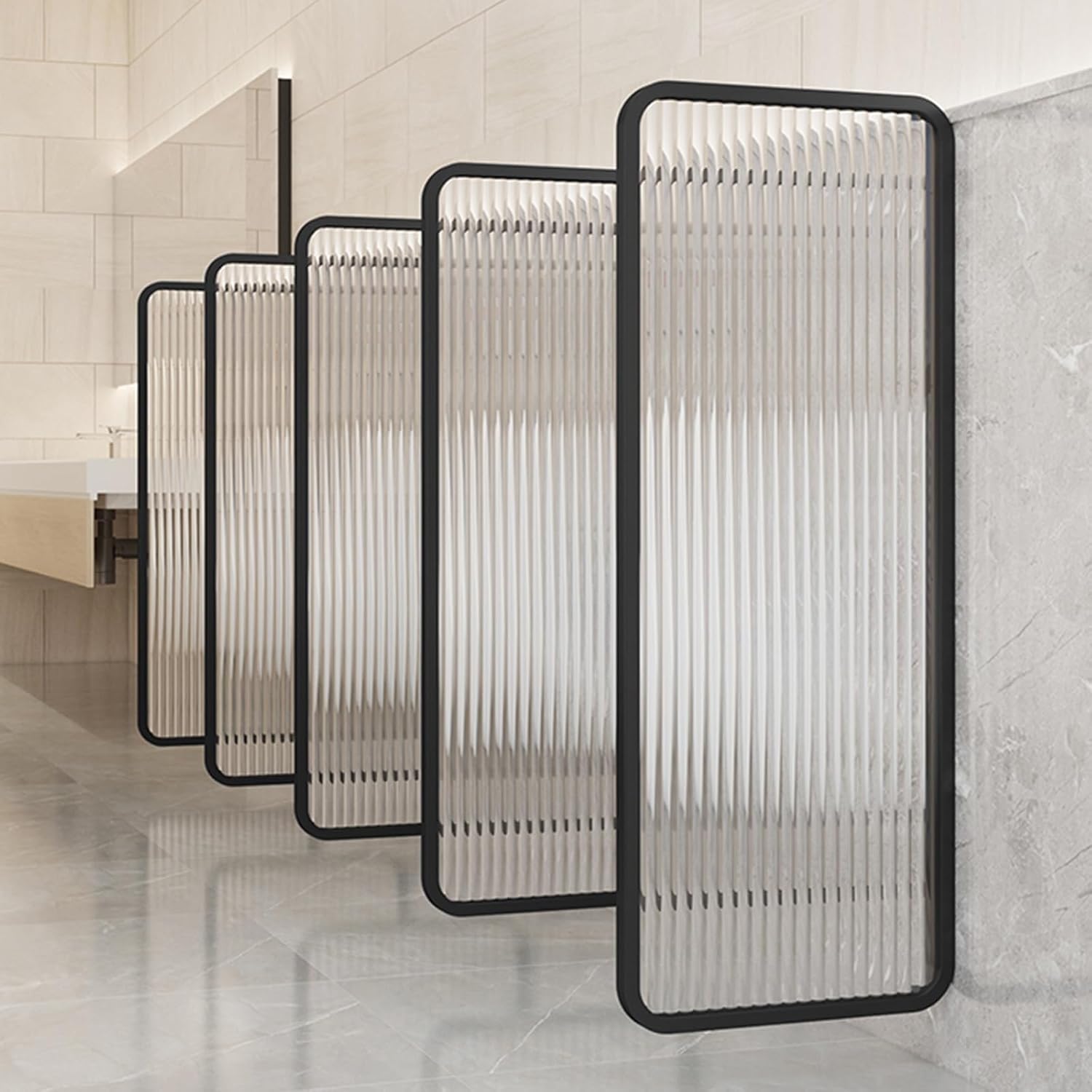 Urinals Privacy Screen for Men Toilet,urinals Partition for Men Toilet Accessories,Glass Partition Wall,Home Improvement Screen,Urinal Screen Wall Toilet Partition,Room Divider Partitions Separator (