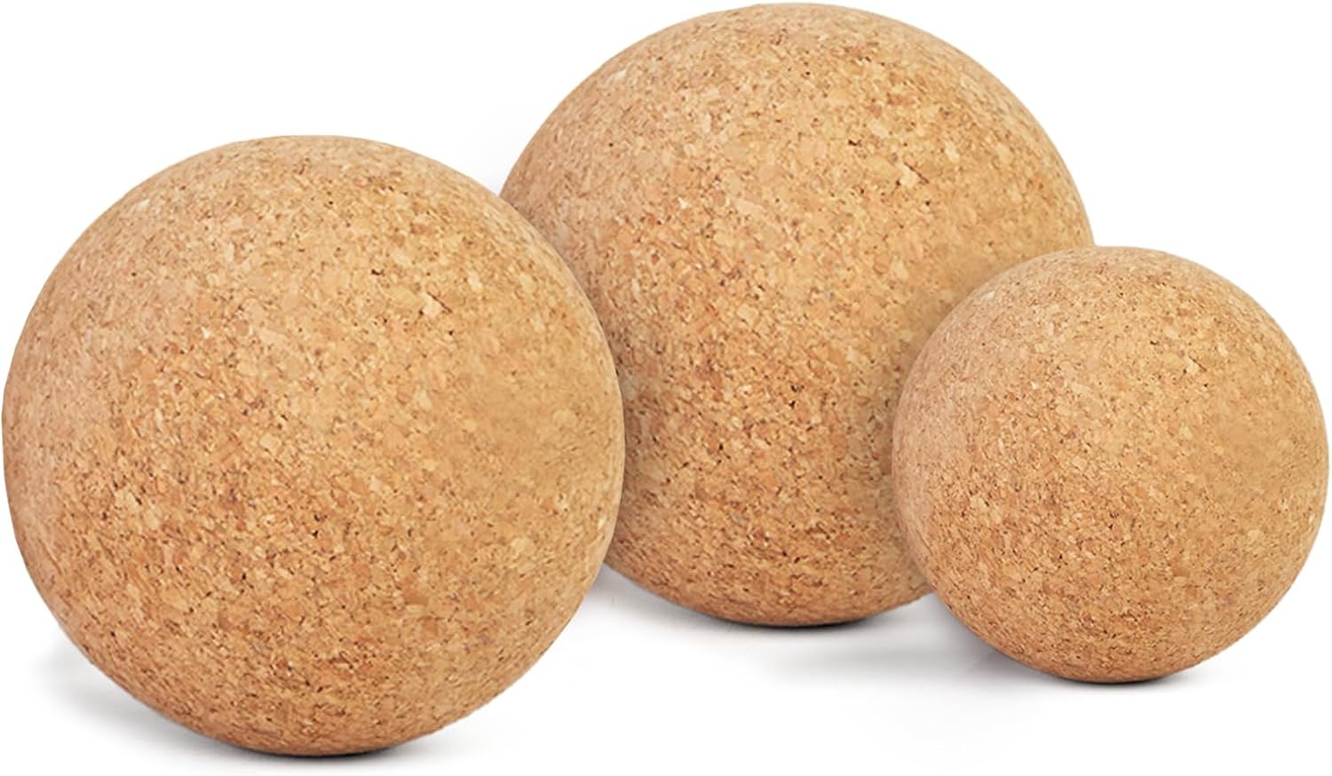 Yoga Studio Natural Cork Unbranded Massage Ball Set of 3-4cm, 2 x 6cm