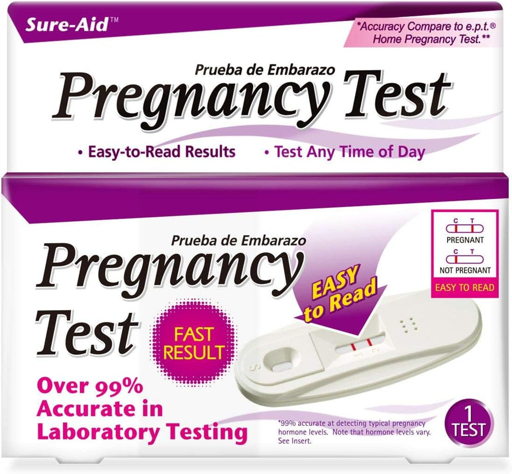 Sure-Aid Pregnancy Test | Fast Result and Response at Home | Over 99% Accurate in Laboratory Testing | Easy to Read | Test Any Time of Day | 2 Pack