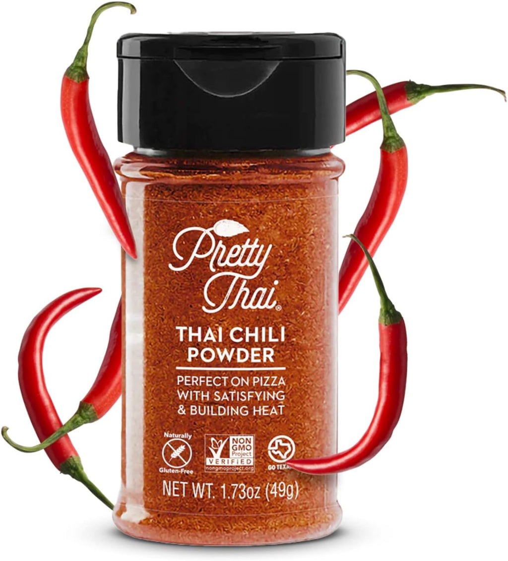 Pretty Thai Chili Powder - 1.73oz, Pack of 1 I Chili Seasoning Mix with Dried Thai Chili Flakes, Asian Cooking Spices for Authentic Thai Food, Add Heat without Overpowering the Palate, Spice Level 4.5 out of 5*