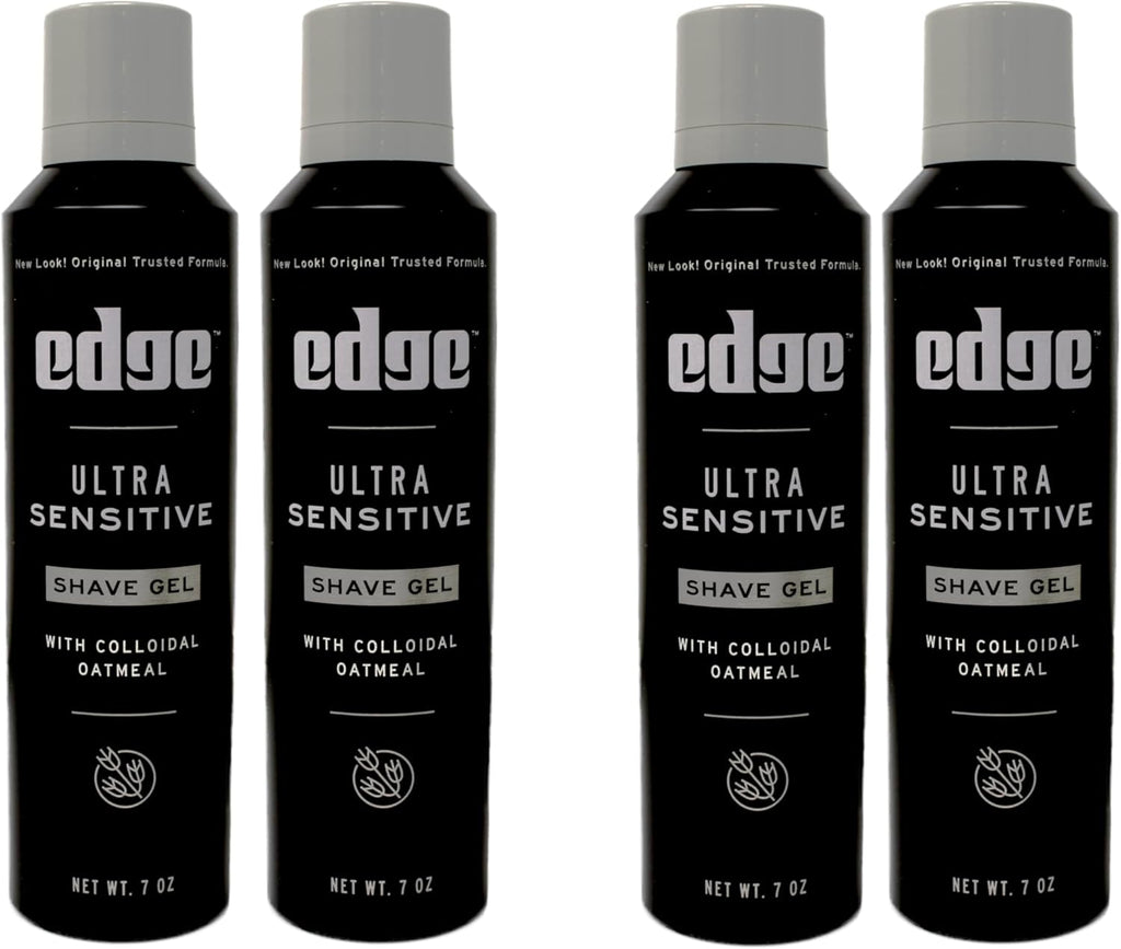 Edge Shave Gel Ultra Sensitive, Fragrance Free 7 oz ( Pack of 4)