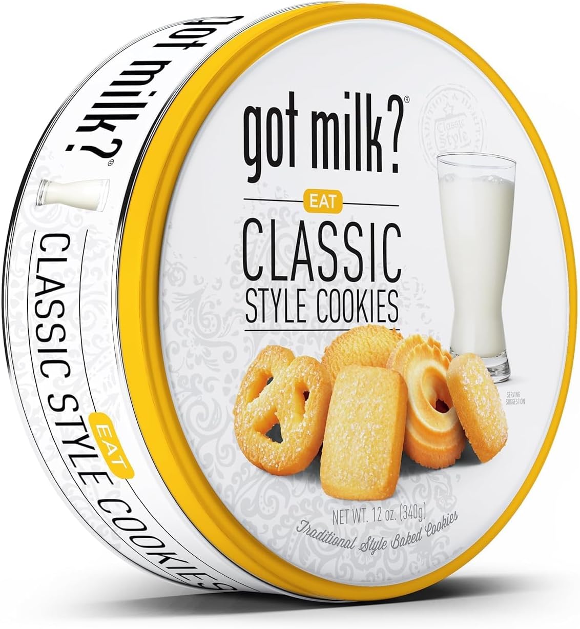 Got Milk? Traditional Danish Style Butter Cookies in 12 Oz. Gift Tin
