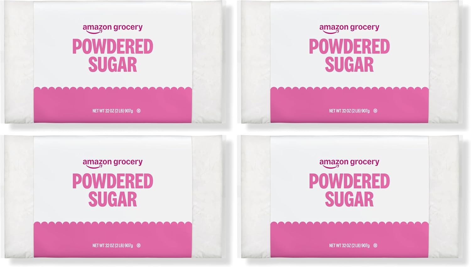 Amazon Grocery, Powdered Sugar, 2lb (Pack of 4)