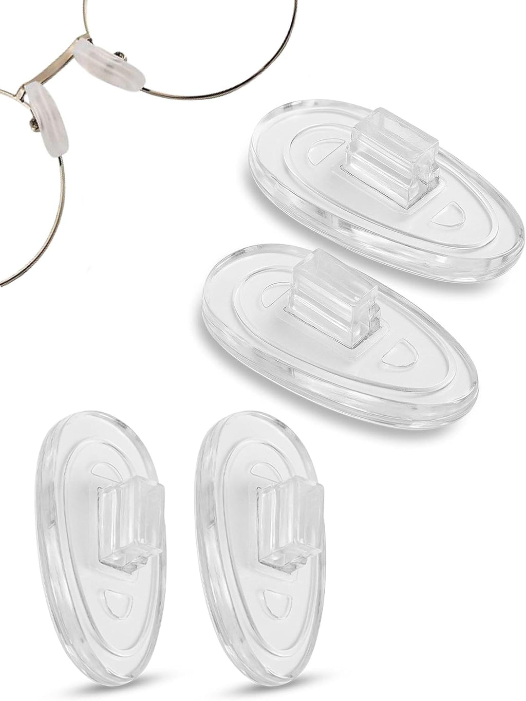 SPORTS WORLD VISION Glasses Nose Pads | Premium Quality Soft Silicone A-Shape Nose Pads for Glasses | 11mm Push-in Glasses Cushions in 2 Pairs