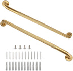 Shower Grab Bar, 2 Pack 32 Inch Gold Bathroom Grab Bar, 1.25" Diameter 304 Stainless Steel Anti-Slip Grab Bars for Bathtubs and Showers, Handicap Shower Grab Bar for Seniors Elderly