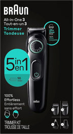 Braun All-In-One Style Kit Series 3 3450, 5-in-1 Trimmer for Men with Beard Trimmer, Ear & Nose Trimmer, Hair Clippers & More, Ultra-Sharp Blade, 40 Length Settings and Washable
