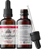 Elecampane Tincture, Organic Elecampane Extract (Inula Helenium) Dried Root Herbal Supplement, Non-GMO in Cold-Pressed Organic Vegetable Glycerin, 700 mg, 2 oz (60 ml)