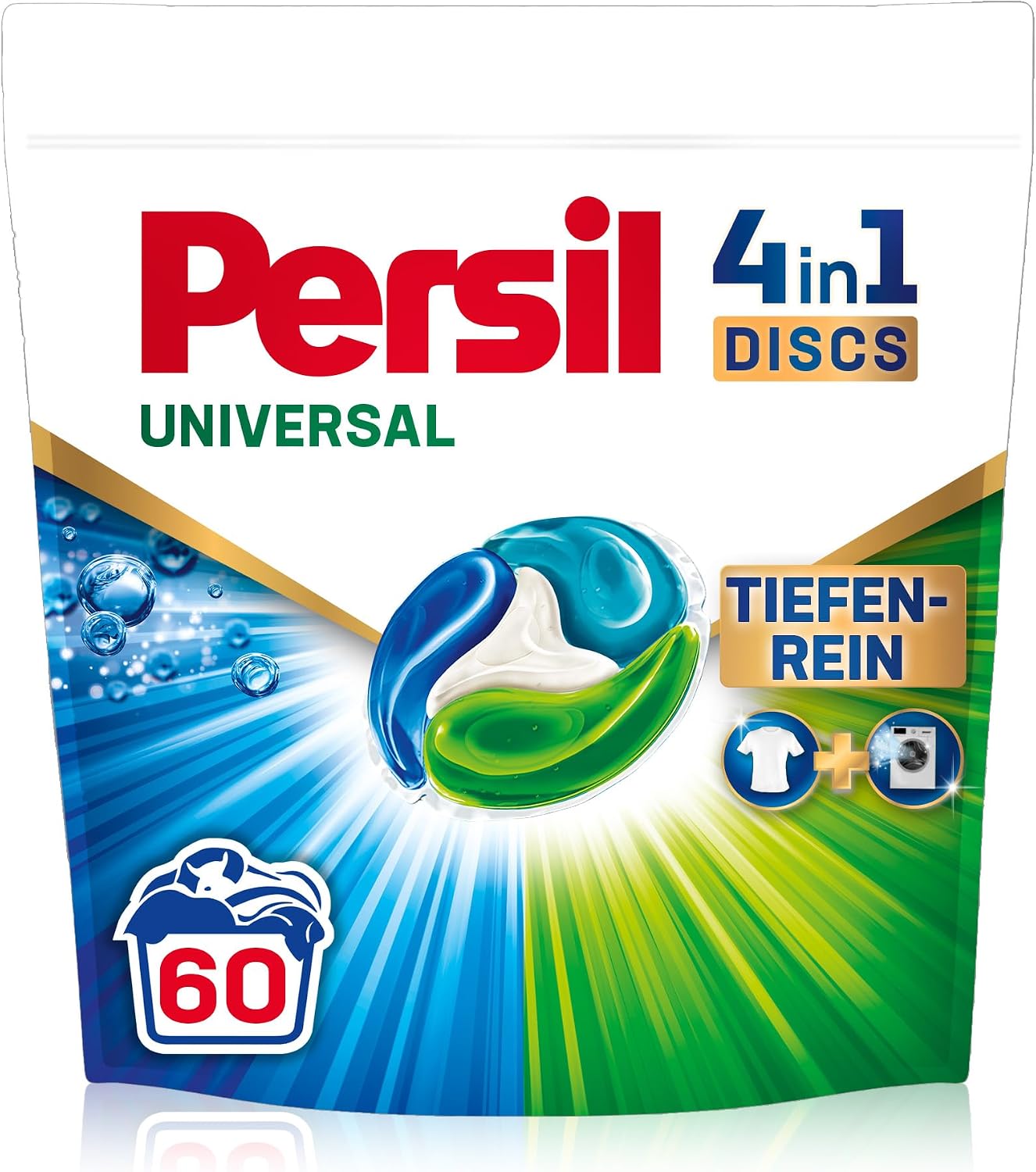 Persil Universal 4-in-1 DISCS (60 washes), universal detergent with deep cleaning technology, complete detergent for clean washing and hygienic freshness for the machine
