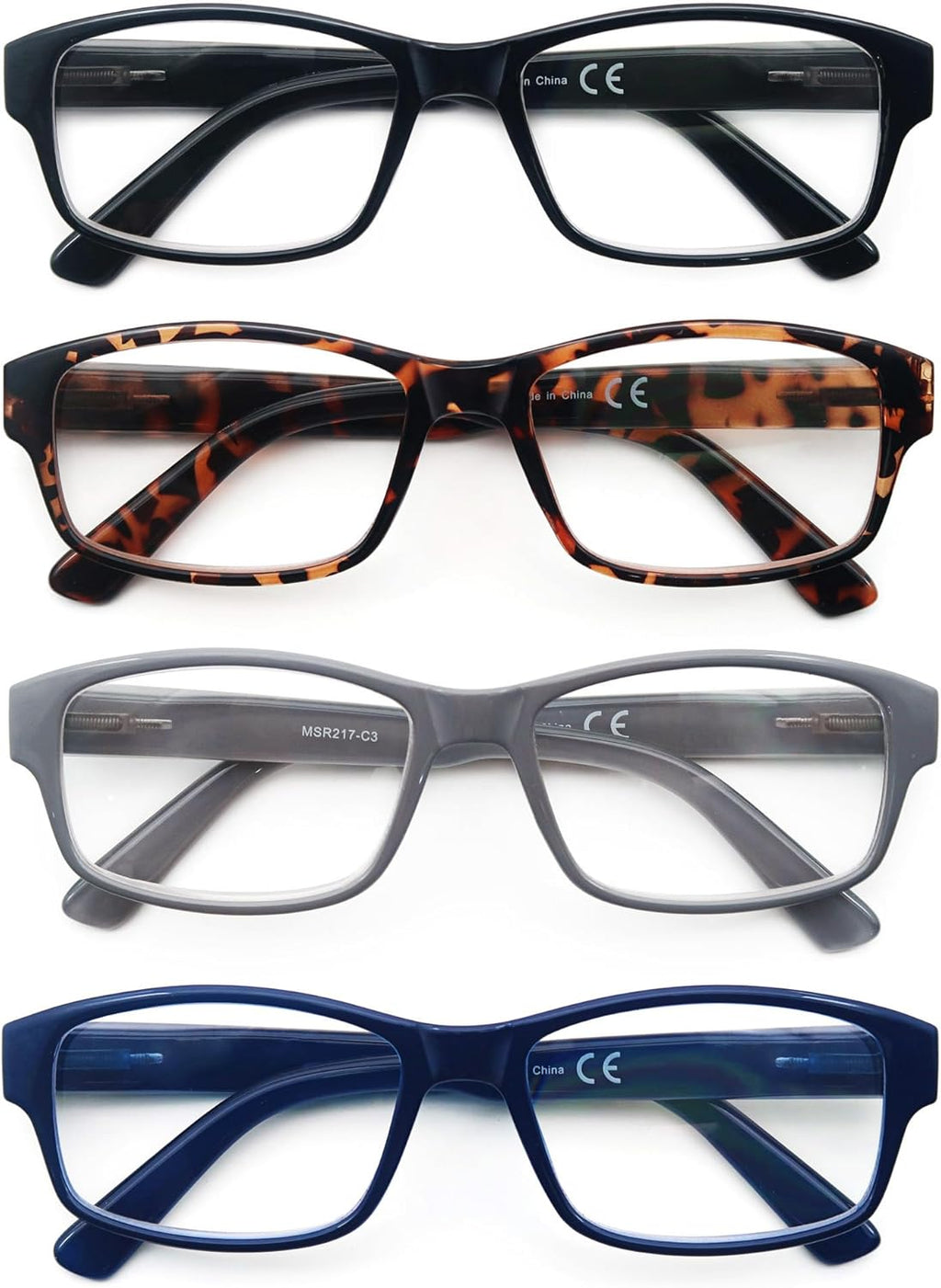 HEEYYOK 1.75 Reading Glasses Men Large Readers For Men XXL Wide Reader Oversized Frame Cheaters Reading Glasses For Mens Comfort Spring Hinge