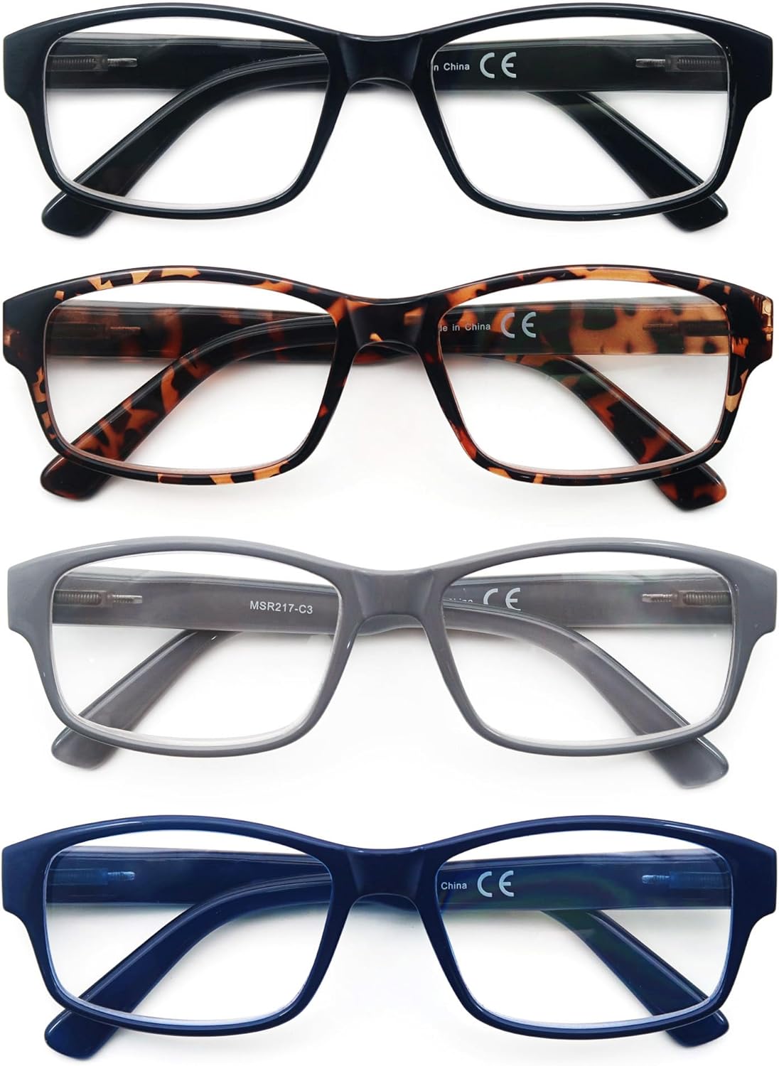 HEEYYOK 1.0 Reading Glasses Men Large Readers For Men XXL Wide Reader Oversized Frame Cheaters Reading Glasses For Mens Comfort Spring Hinge