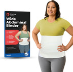 Abdominal Binder Post Surgery Tummy Tuck | Postpartum Belly Band Wrap | Post C Section Belly Binder | Stomach Compression Hernia Belt For Men or Women After Pregnancy, Hysterectomy Belly Band (L/XL)