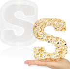 Gartful 7 Inch Large Letter Molds for Resin, 3D S Capital Alphabet Epoxy Resin Mold, A to Z Thick Resin Letter Molds for Making Letters, Word Sign Art, DIY Crafts, Making Cake, Party Home Decor