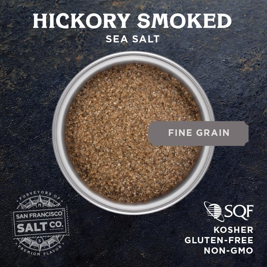 Hickory Smoked Sea Salt 2 lb. Bag - Fine Grain by San Francisco Salt Company