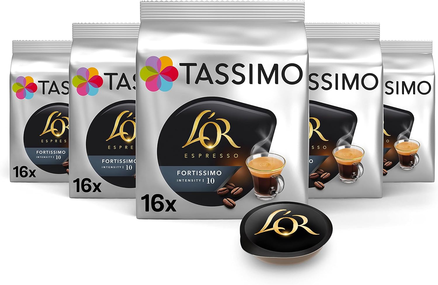 Tassimo L'OR Espresso Fortissimo, Pack of 5 (80 discs / 80 servings)