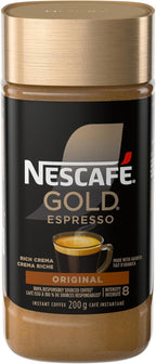 NESCAFE Gold Espresso Instant Coffee, 200g/7.1 oz., {Imported from Canada}