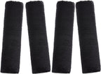 Boao 4 Pack Faux Sheepskin Car Seat Belt Pads Seatbelt Protector Soft Seat Belt Shoulder Strap Cover Comfort Harness Pad(Black, 9.9 Inch)