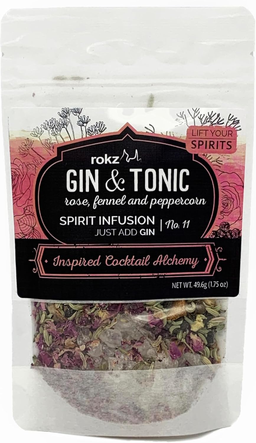 Rokz Gin and Tonic Spirit Infusion Blend for Cocktails