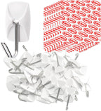 Sinfuo Wire Hooks for Wall Small 32 Hooks, Heavy Duty Wall Hooks with 36 Strips, Damage Free Adhesive Hooks for Key Holder, Coat, Door, Shower Hanging
