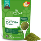 Navitas Organics Matcha Powder – For Tea, Lattes, Smoothies, Desserts & More – Energy & Antioxidants – Premium Culinary Grade – USDA Organic, Non GMO, Gluten Free, Kosher, Vegan (3oz. Bag 85 Servings)