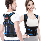 Posture Corrector for Women and Men - Adjustable Back Brace for Pain Relief - Enhances Posture and Provides Lumbar Support - Upper and Lower Back Straightener - Breathable Back Support (Black, X-Large)