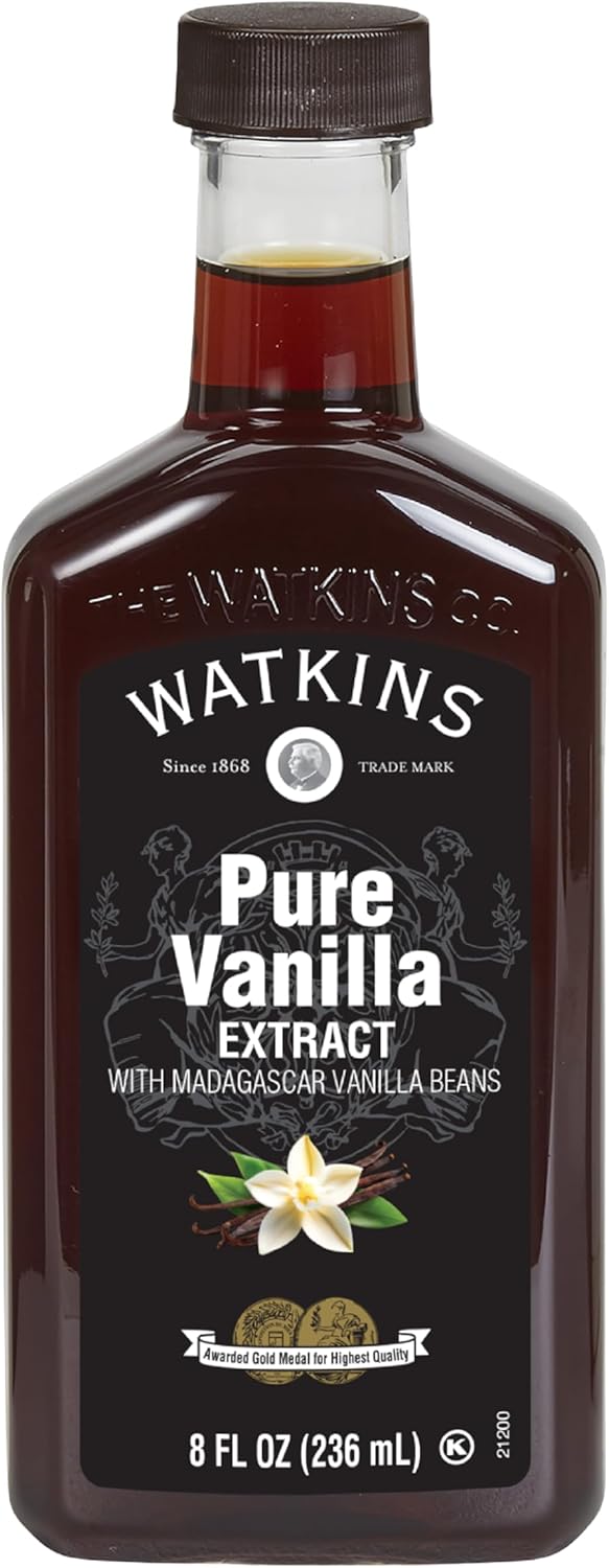 Watkins Pure Vanilla Extract, Non-GMO, Kosher, 8 oz Bottle, 1-Pack