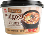 Wang Korean BBQ Bulgogi Flavored Udon Noodle Bowl - No MSG Added, No Preservatives - 290 Calories Per Meal - Convenient and Instant Meal, Ready in 3 Minutes - Microwaveable Bowl (Pack of 6)