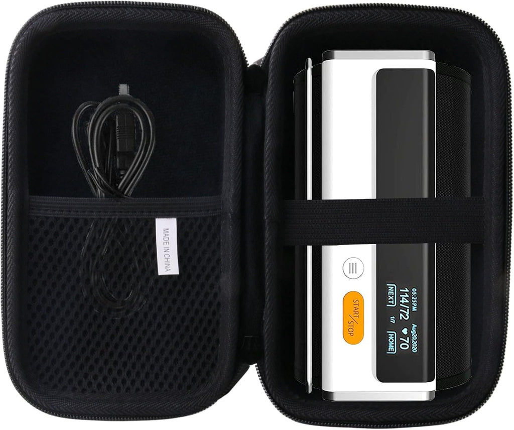 Hard EVA Carrying Case Compatible with Lovia/Wellue Smart Blood Pressure Monitor,Upper Arm Cuff BP Machine Storage case.