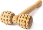 tuuli Accessories - T-Shape Massage Roller, Body and Face Roller, Multi-Functional Facial Massager, Helps Ease Muscle Tension and Supports Skin Health, Wooden Roller Massager Tool