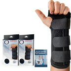Doctor Developed Carpal Tunnel Wrist Brace for Night Support - Wrist Brace for Carpal Tunnel with Wrist Splint - Sleep Brace for Sprained Wrist - F.D.A Medical Device & Handbook (Right Hand)