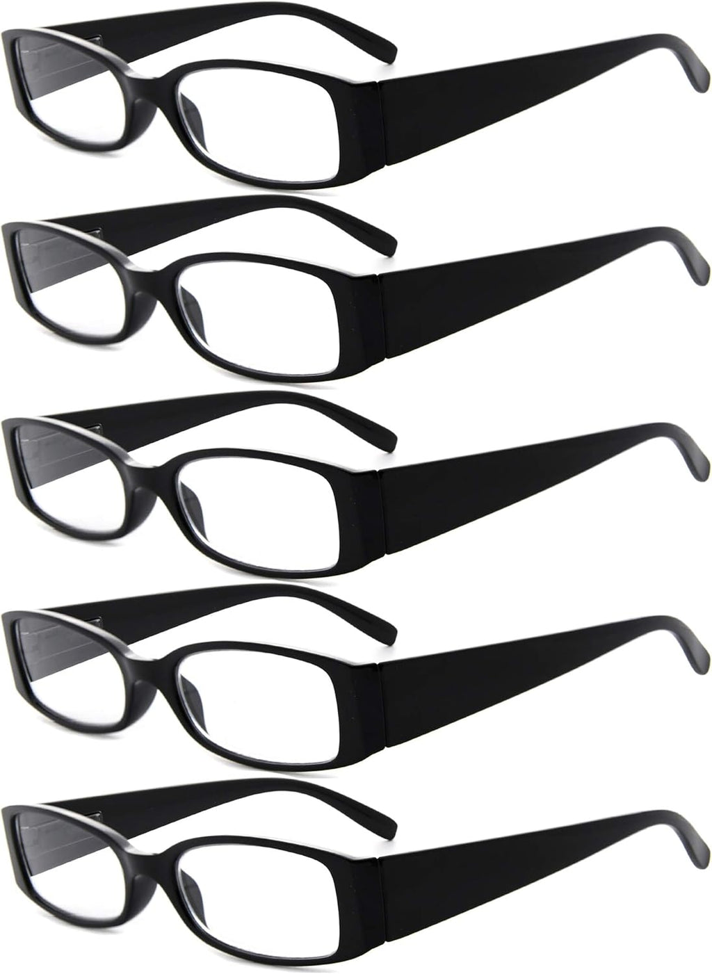 Eyekepper 5 Pairs Reading Glasses for Women Reading Black Frame Reading Eyeglasses