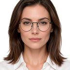 Classic Round Reading Glasses Women Men Metal Blue Light Blocking Readers Spring Hinge Unbreakable Lightweight
