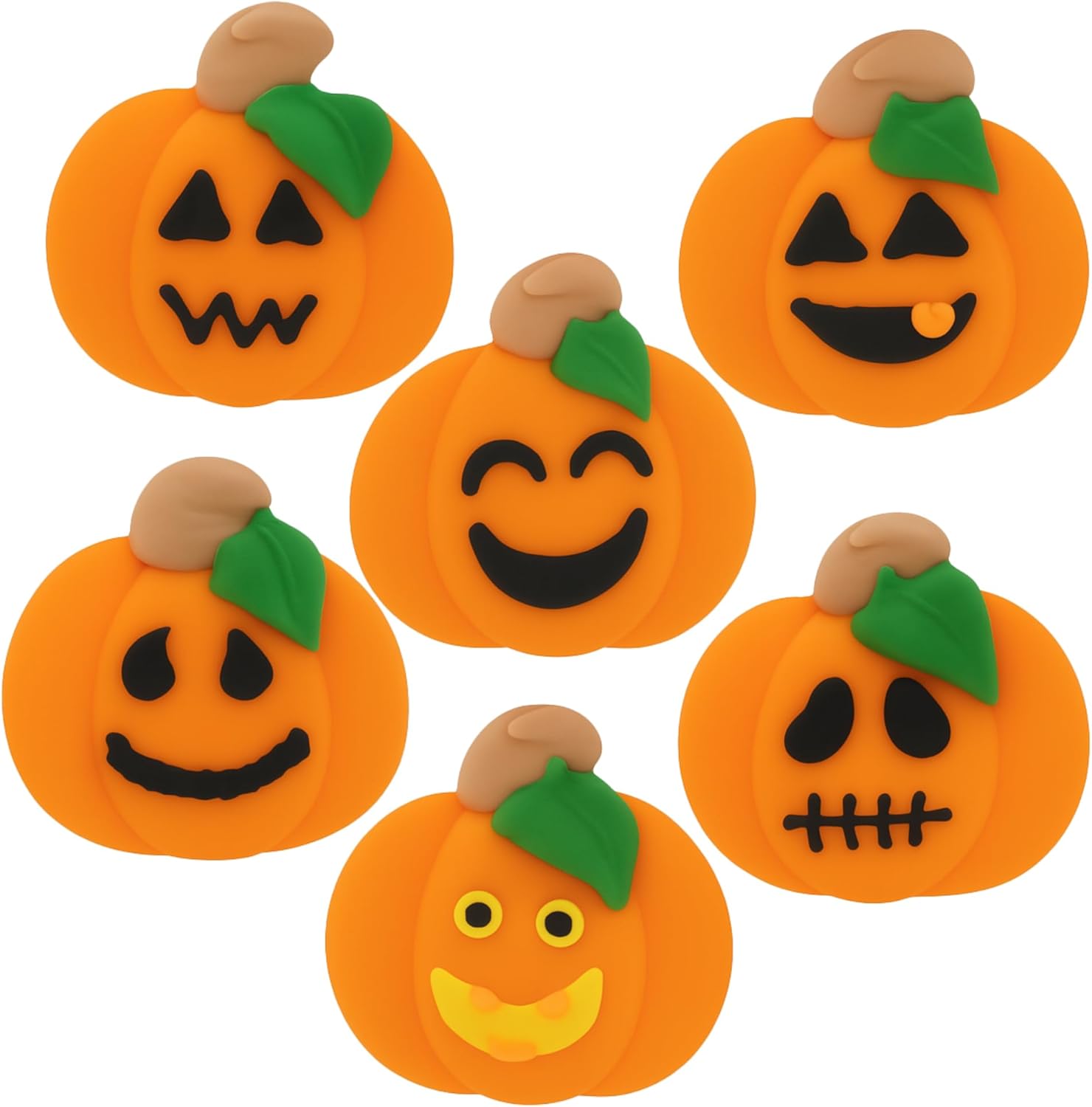 Global Sugar Art Halloween Spooky Pumpkins Edible Royal Icing Decorations 24 Count for Cakes, Cupcake Toppers, Cookies and Chocolates by Global Sugar Art