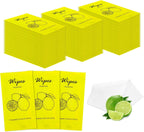 Individual Hand Wipes Wet Wipes Travel Size,Wet Wipes Individually Wrapped Bulk Cleansing Travel Size Wipes for Wedding Travel Restaurant Barbecue (1 Count (Pack of 60), Lemon)