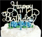 Scotamalone Happy birthday Cake TopperPremium Bling Rhinestone Diamond Gems